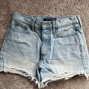 Calvin Klein Women's high rise Blue Denim Shorts